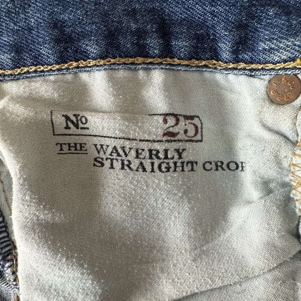 Polo RL Waverly Straight Crop Star Patch Jeans Waist 25 - Picture 13 of 15